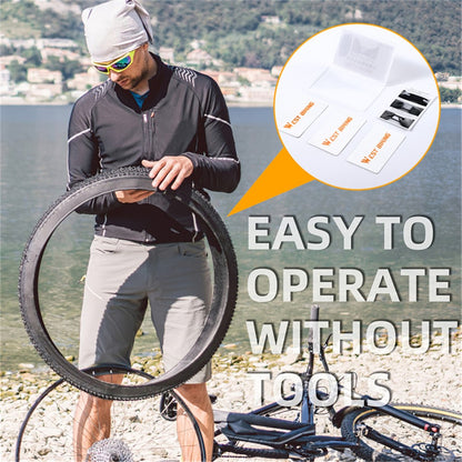 WEST BIKING YP0719322 3Pcs Glueless Tire Patch Kit Bike Patch Repair Tool
