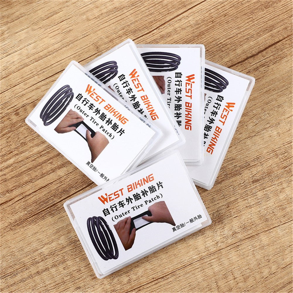 WEST BIKING YP0719322 3Pcs Glueless Tire Patch Kit Bike Patch Repair Tool