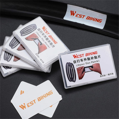 WEST BIKING YP0719322 3Pcs Glueless Tire Patch Kit Bike Patch Repair Tool