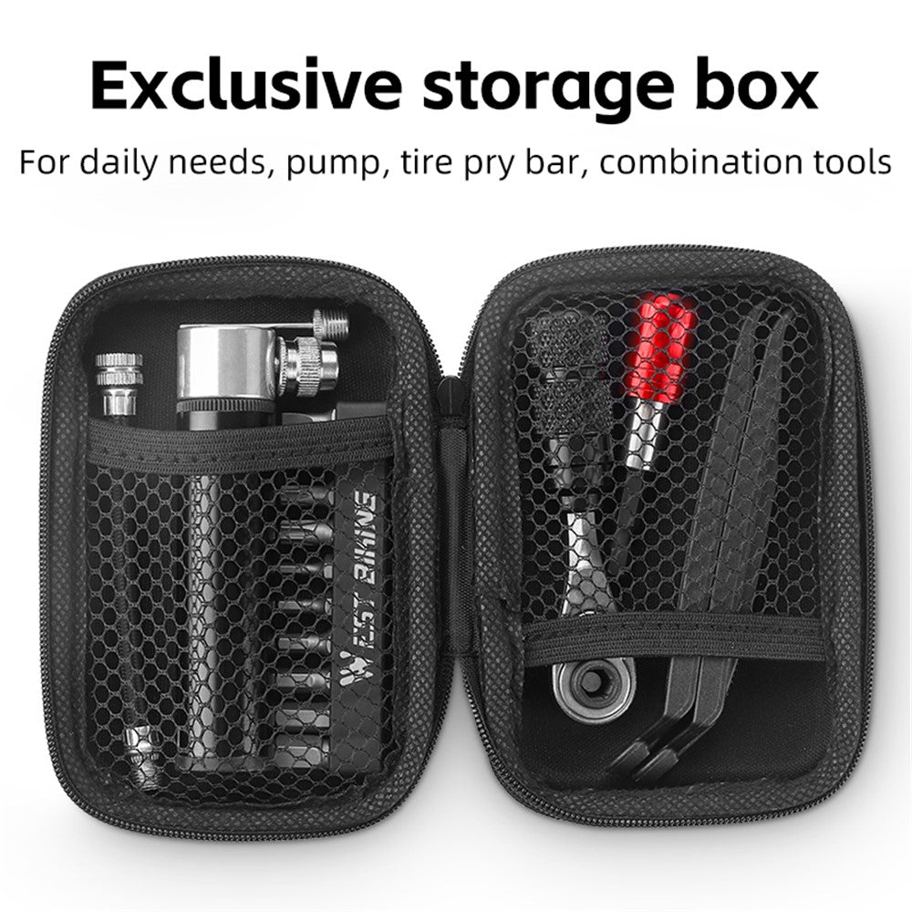 WEST BIKING YP0719355 Aluminum Alloy Ratchet Wrench Screwdriver Bit Repair Tool Kit (Advanced Version)