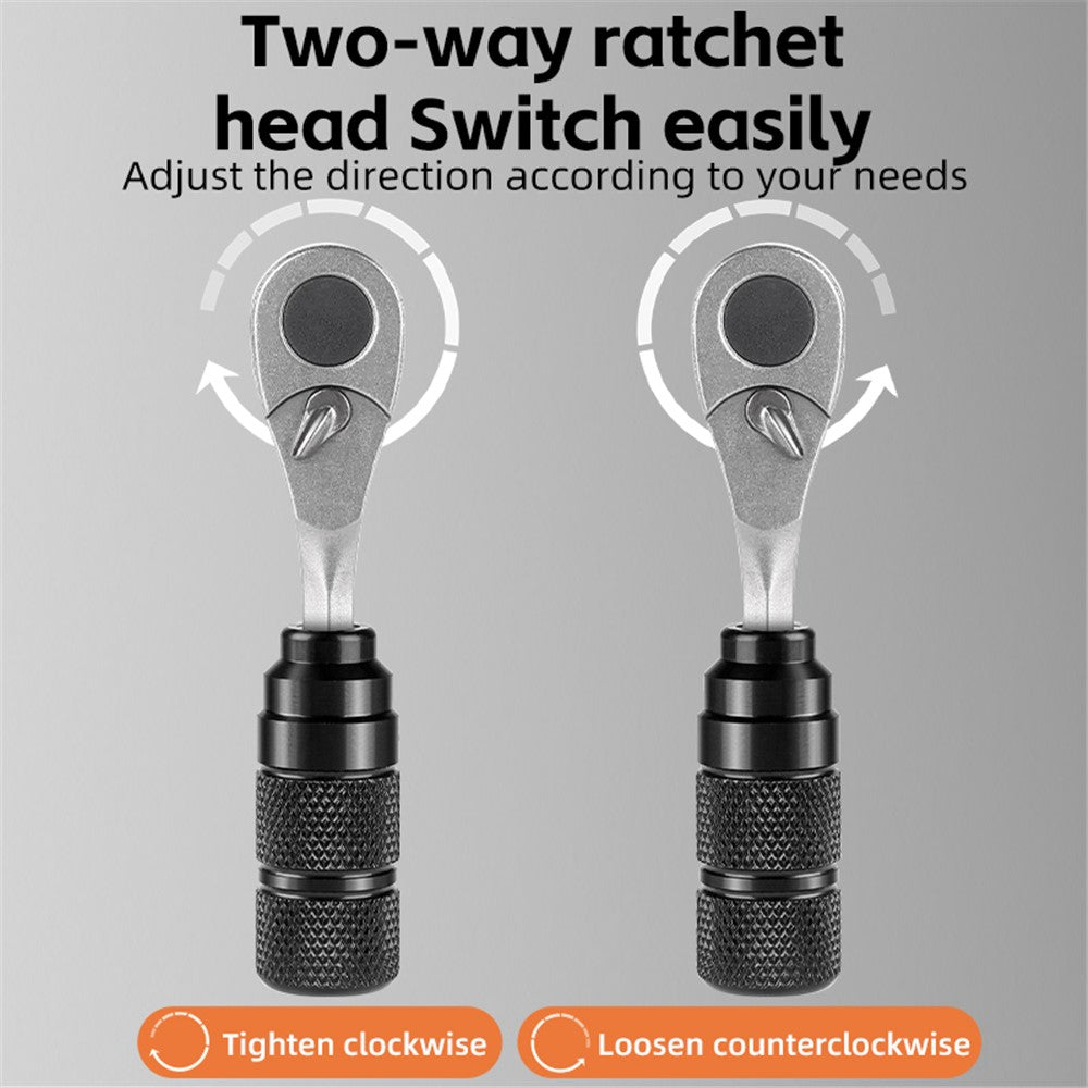 WEST BIKING YP0719355 Aluminum Alloy Ratchet Wrench Screwdriver Bit Repair Tool Kit (Advanced Version)