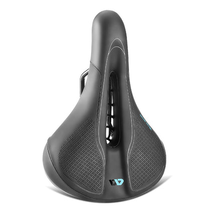 WEST BIKING YP0801208-209 Leather+Sponge Bike Saddle Hollow Breathable Bicycle Seat Cushion
