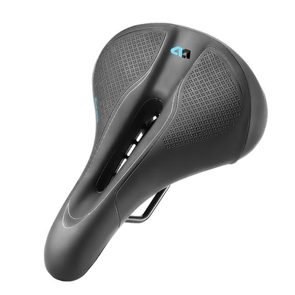 WEST BIKING YP0801208-209 Leather+Sponge Bike Saddle Hollow Breathable Bicycle Seat Cushion