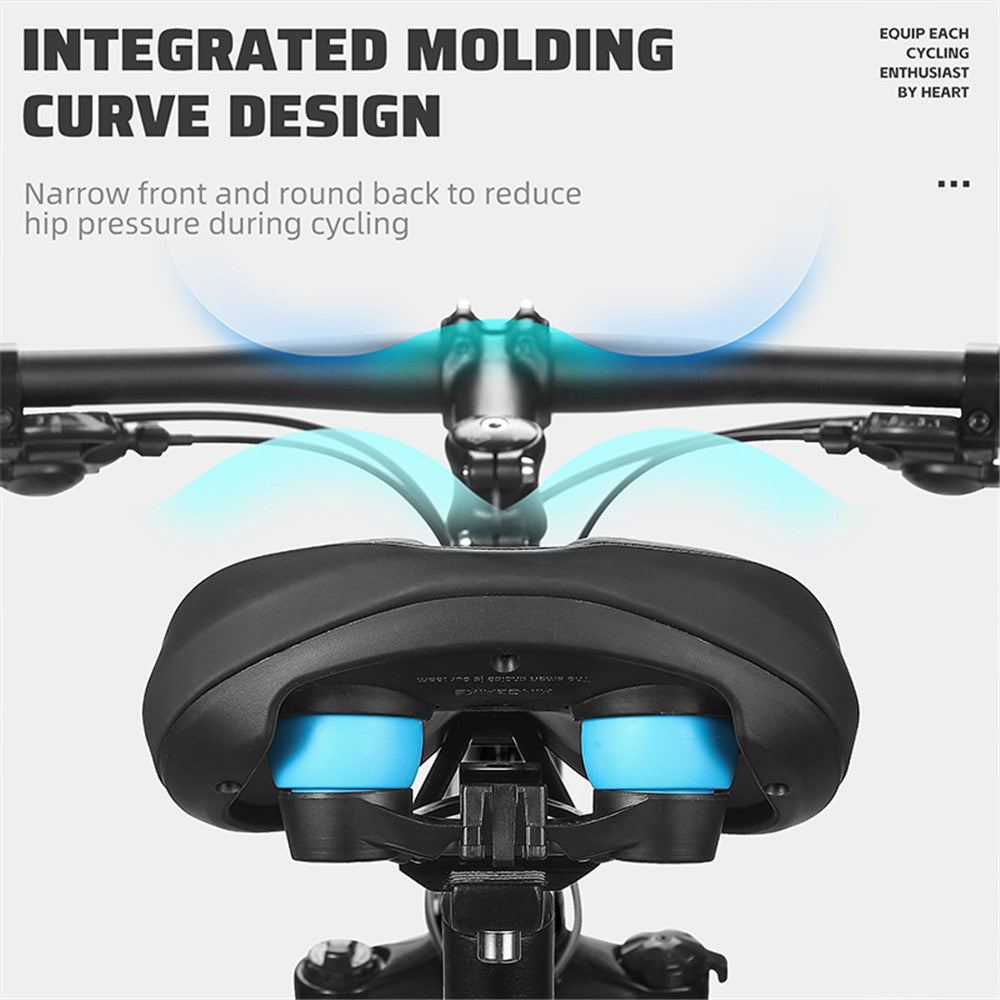 WEST BIKING YP0801208-209 Leather+Sponge Bike Saddle Hollow Breathable Bicycle Seat Cushion