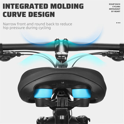 WEST BIKING YP0801208-209 Leather+Sponge Bike Saddle Hollow Breathable Bicycle Seat Cushion