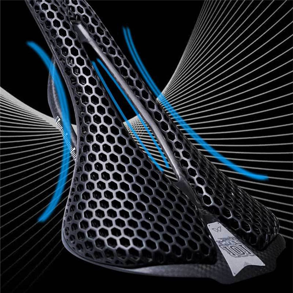 ENLEE 3D Printing Bike Cycling Saddle Carbon Fiber Honeycomb Design Breathable Bicycle Seat, 250x140x17mm