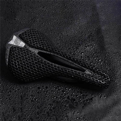 ENLEE 3D Printing Bike Cycling Saddle Carbon Fiber Honeycomb Design Breathable Bicycle Seat, 250x140x17mm