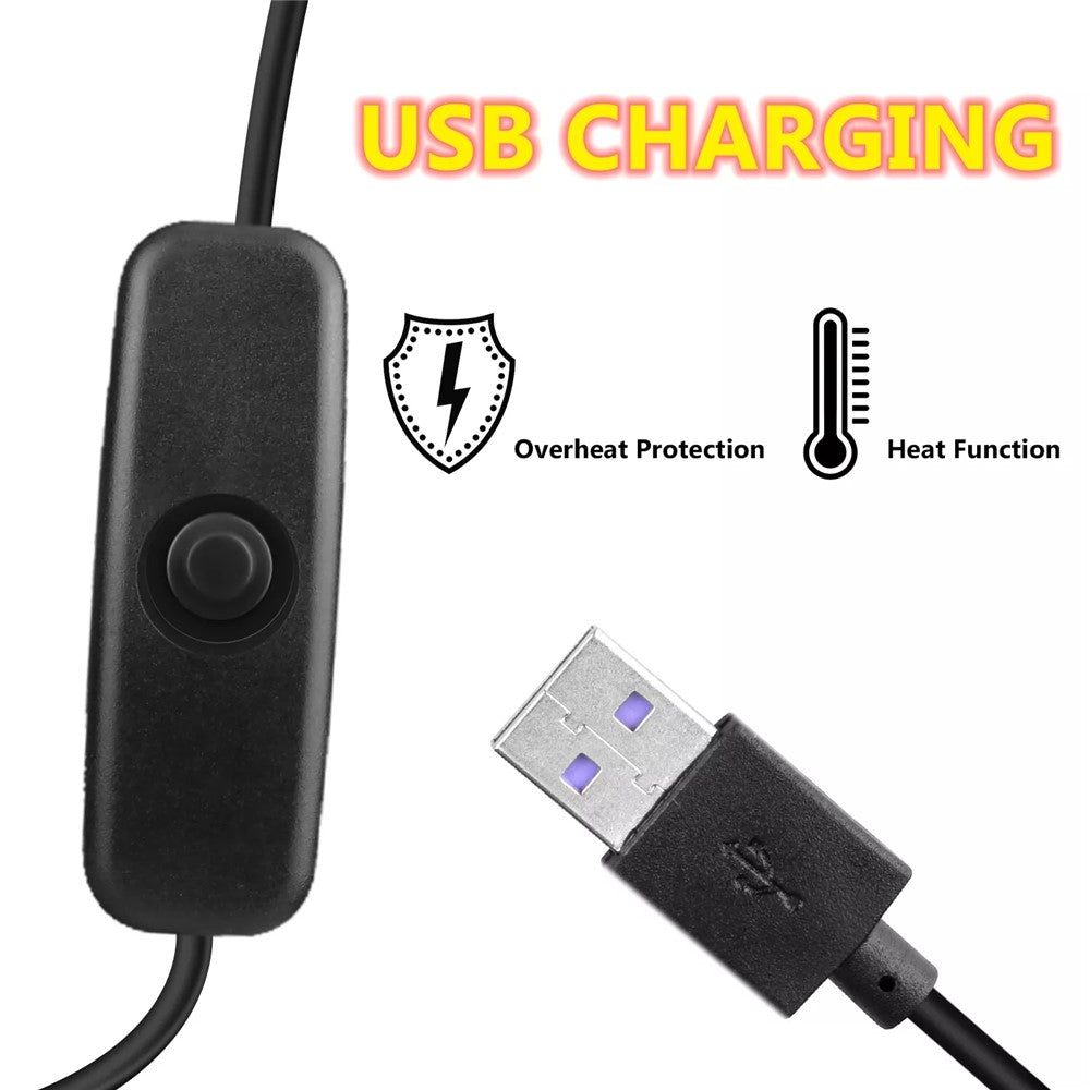 12V Mechanical Switch USB Electric Heating Car Seat Cushion Warm Winter Seat Heater Mat