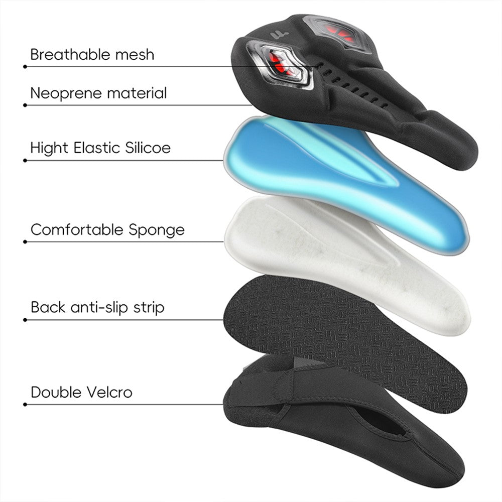 WEST BIKING YP0801222 Bike Saddle Cover Memory Foam + Silicone Breathable Bicycle Seat Cushion