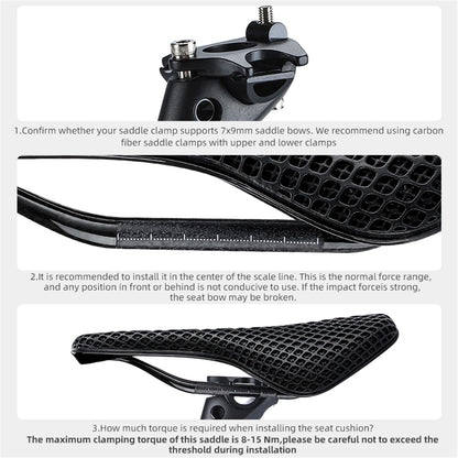 WEST BIKING YP0801226 3D Printing Women Cycling Bike Saddle Carbon Fiber Breathable Bicycle Seat