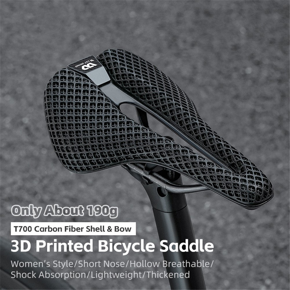 WEST BIKING YP0801226 3D Printing Women Cycling Bike Saddle Carbon Fiber Breathable Bicycle Seat