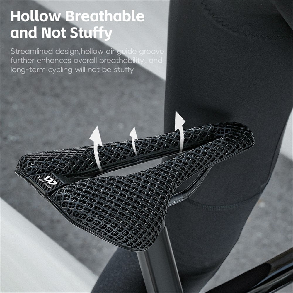 WEST BIKING YP0801226 3D Printing Women Cycling Bike Saddle Carbon Fiber Breathable Bicycle Seat