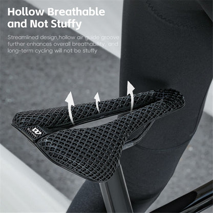 WEST BIKING YP0801226 3D Printing Women Cycling Bike Saddle Carbon Fiber Breathable Bicycle Seat