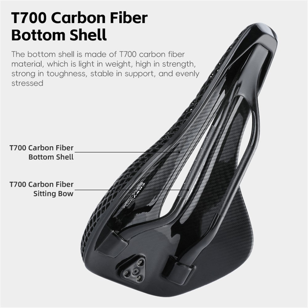 WEST BIKING YP0801226 3D Printing Women Cycling Bike Saddle Carbon Fiber Breathable Bicycle Seat