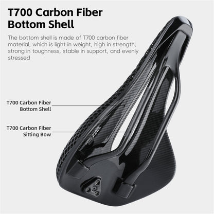 WEST BIKING YP0801226 3D Printing Women Cycling Bike Saddle Carbon Fiber Breathable Bicycle Seat