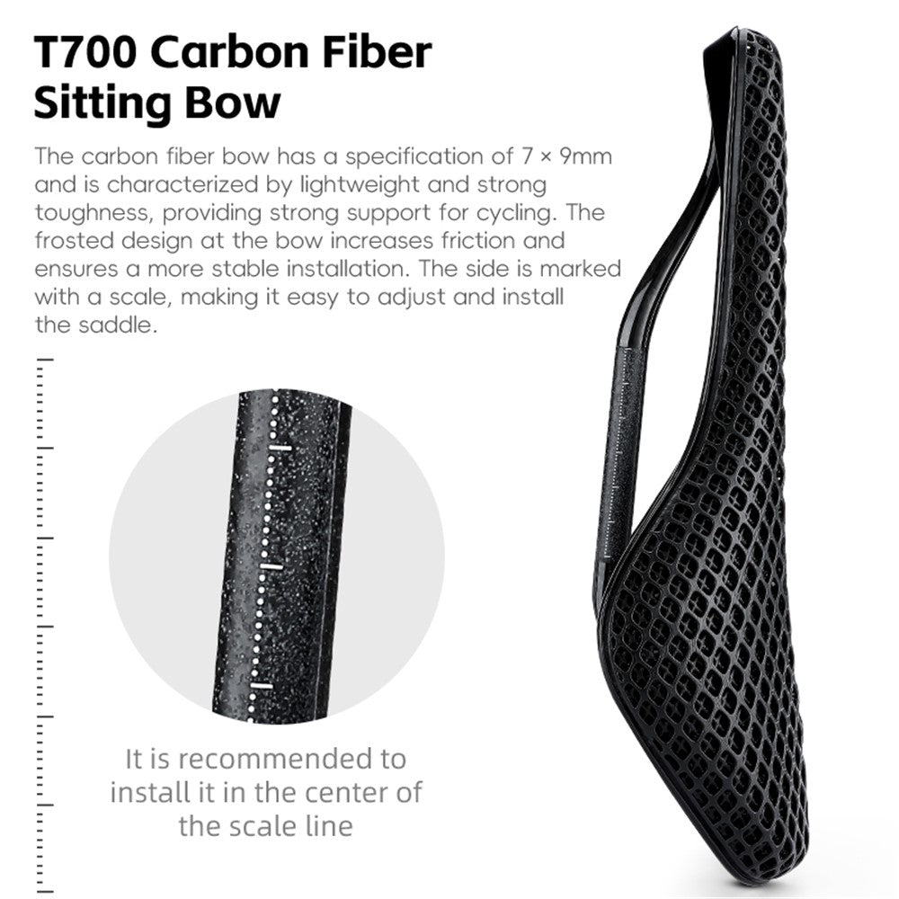 WEST BIKING YP0801226 3D Printing Women Cycling Bike Saddle Carbon Fiber Breathable Bicycle Seat