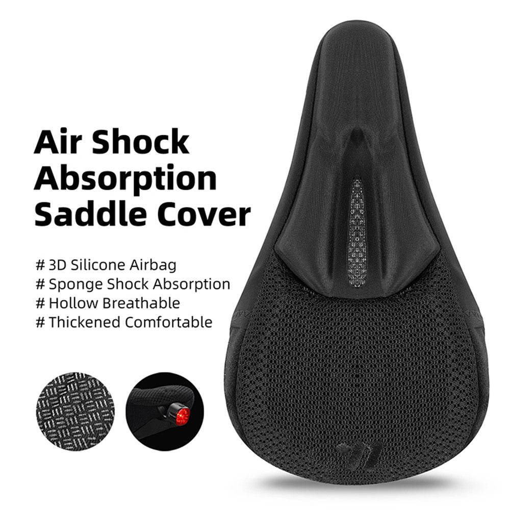 WEST BIKING YP0801225 3D Air Cushion Silicone Bicycle Saddle Cover Shock-Absorption Bicycle Seat Cover