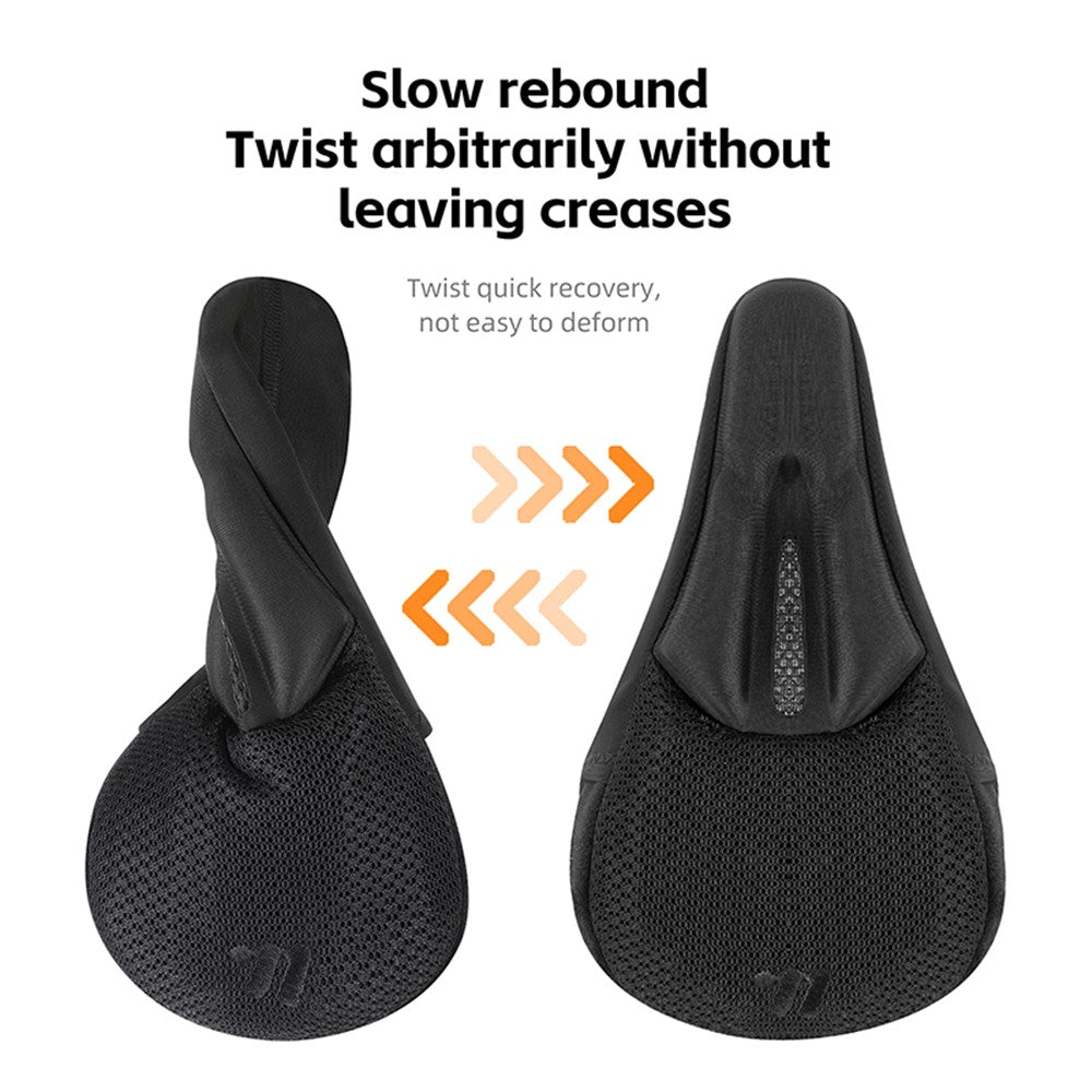 WEST BIKING YP0801225 3D Air Cushion Silicone Bicycle Saddle Cover Shock-Absorption Bicycle Seat Cover
