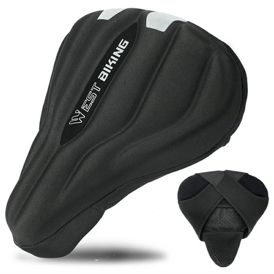 WEST BIKING YP0801232 Bike Saddle Cover Widen Thicken Shock Absorption Bicycle Seat Cushion, 25.5x26.5cm