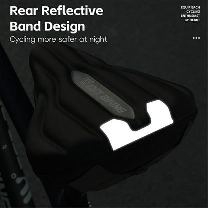WEST BIKING YP0801232 Bike Saddle Cover Widen Thicken Shock Absorption Bicycle Seat Cushion, 25.5x26.5cm