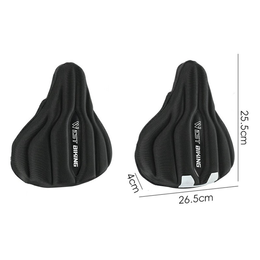 WEST BIKING YP0801232 Bike Saddle Cover Widen Thicken Shock Absorption Bicycle Seat Cushion, 25.5x26.5cm