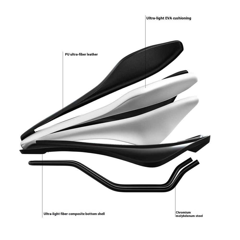 ENLEE RS Sport Saddle EVA+PU Microfiber Leather Cycling Bike Hollow Breathable Seat