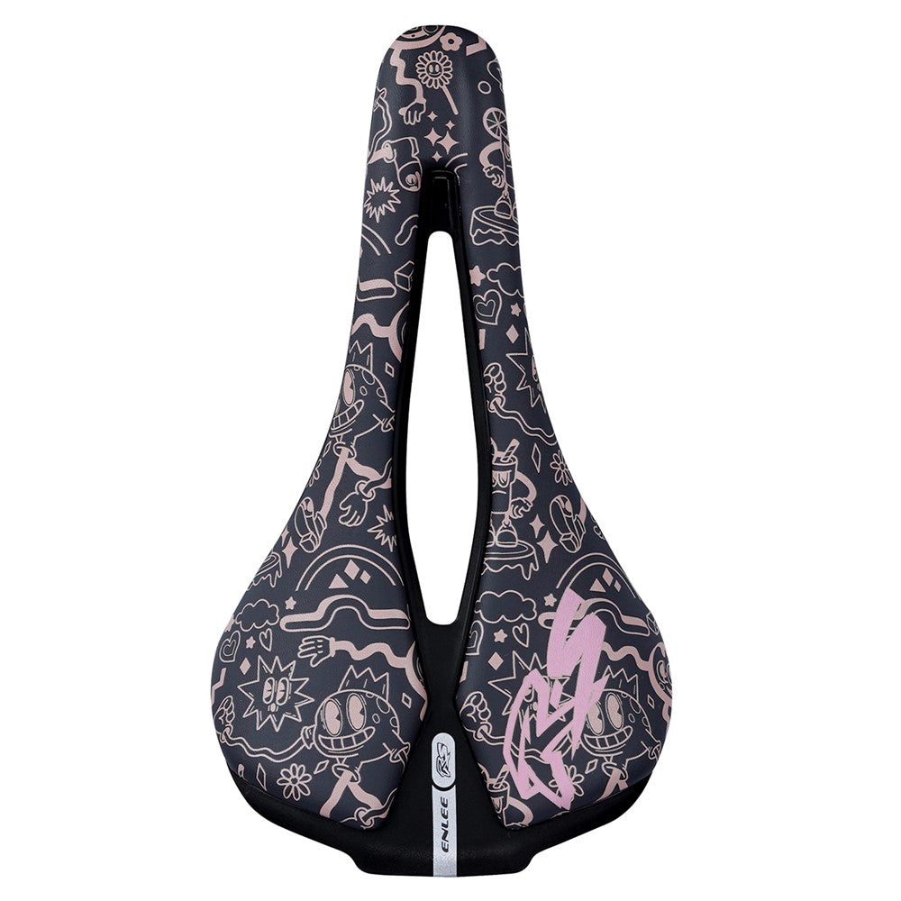 ENLEE RS Sport Saddle EVA+PU Microfiber Leather Cycling Bike Hollow Breathable Seat