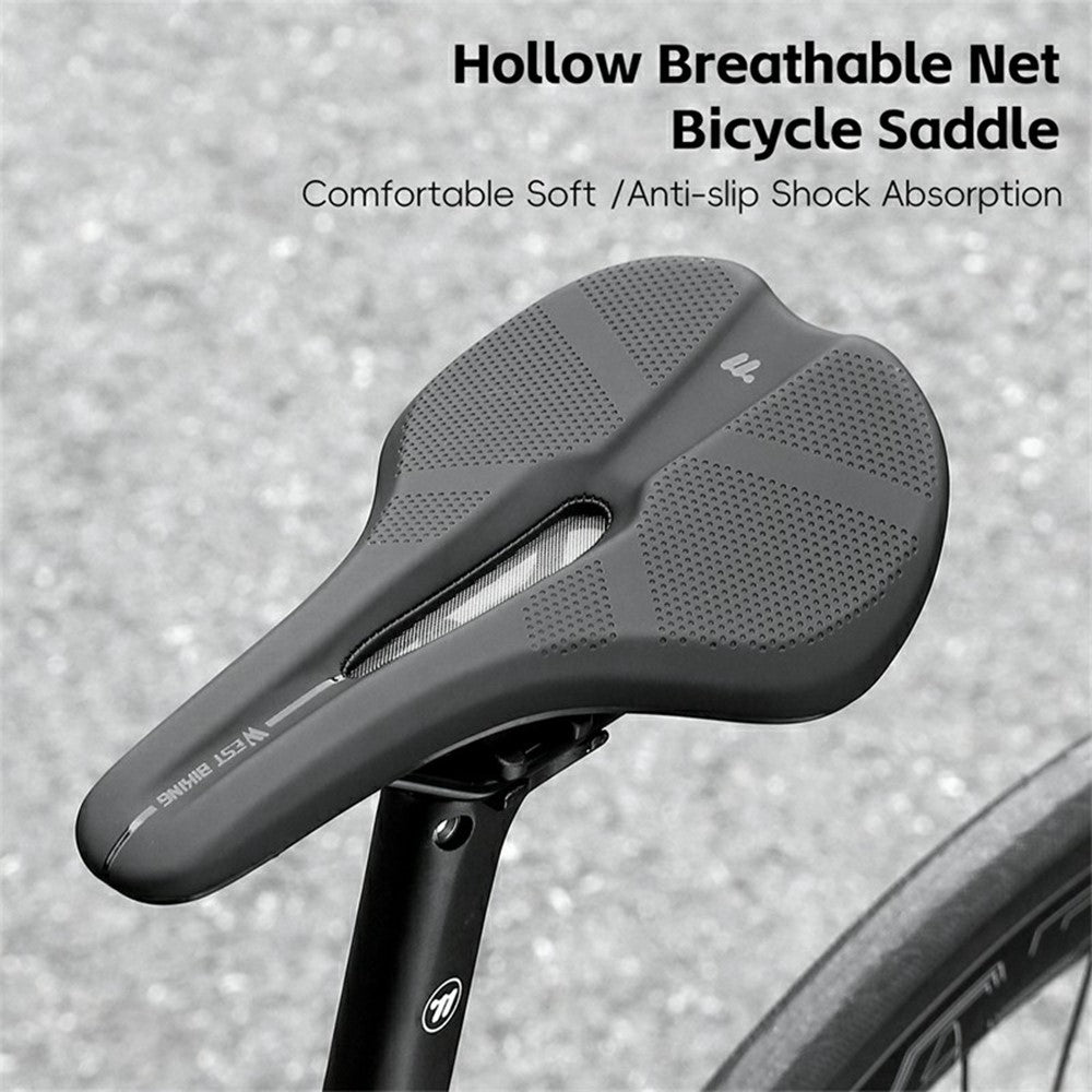 WEST BIKING YP0801237 Mountain Road Bike Breathable Mesh Bicycle Saddle Shock Absorption Seat