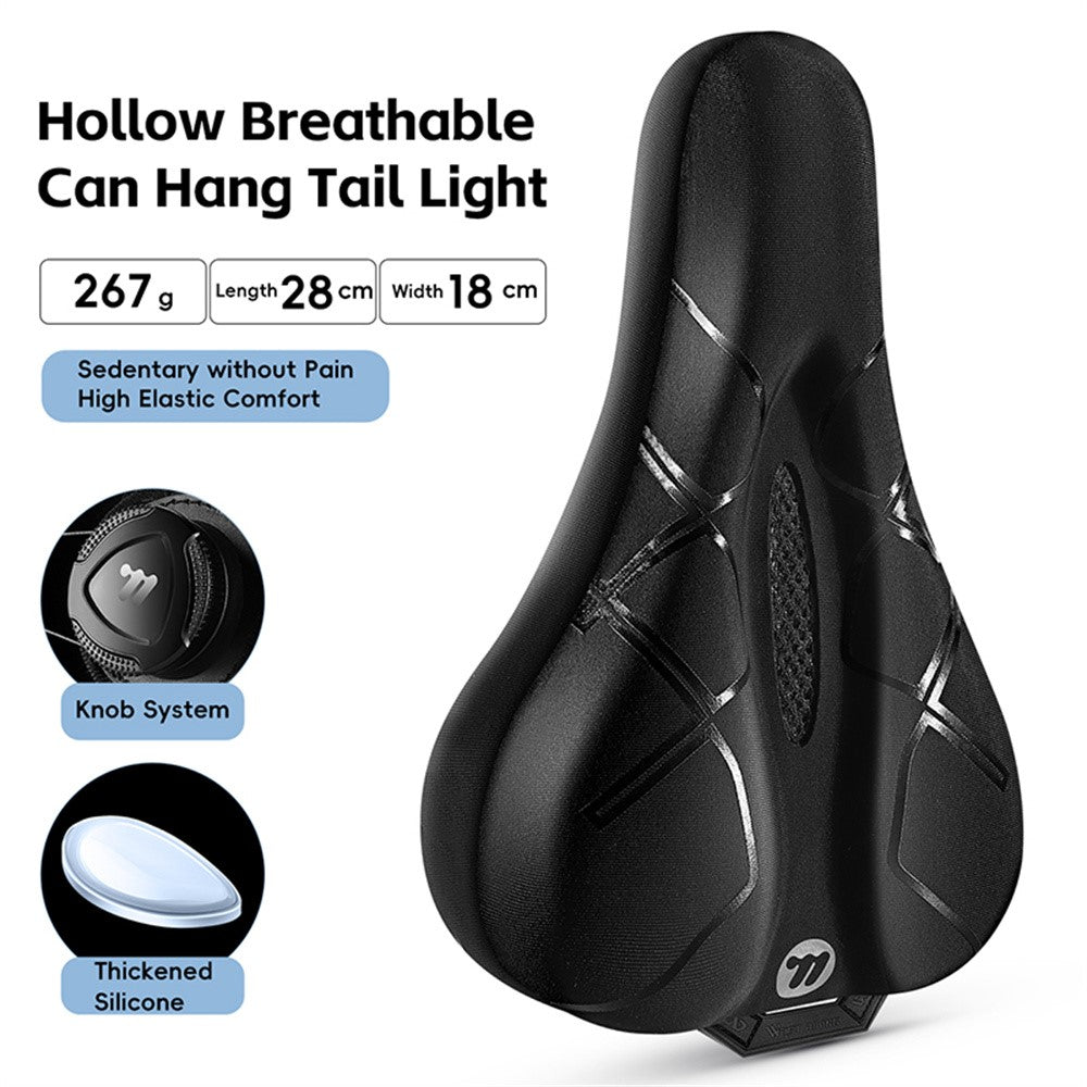 WEST BIKING Bicycle Seat Cover Silicone Memory Sponge Saddle Cushion Pad with Adjust Knob