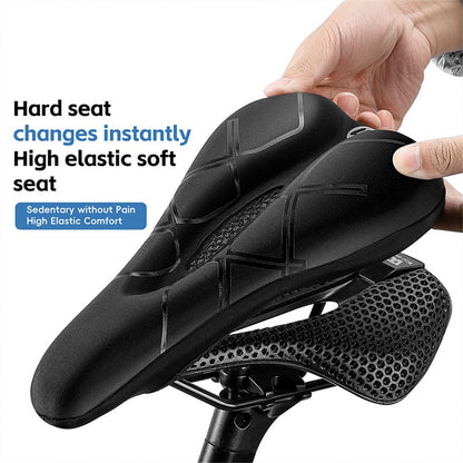WEST BIKING Bicycle Seat Cover Silicone Memory Sponge Saddle Cushion Pad with Adjust Knob