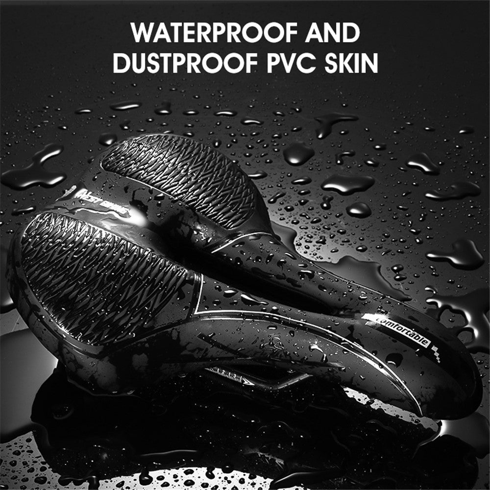 WEST BIKING Bicycle Saddle Reflective Soft PU Leather MTB Shockproof Seat Cushion