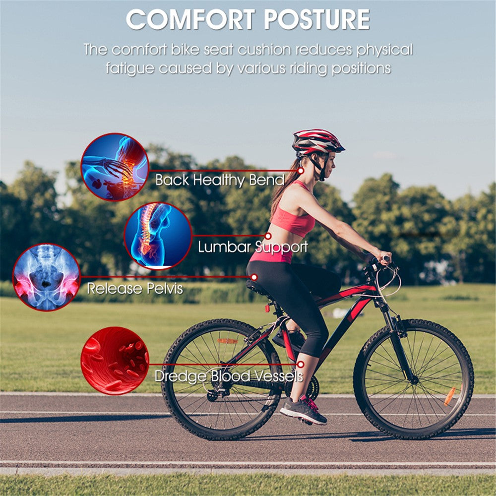 WEST BIKING Bicycle Saddle Reflective Soft PU Leather MTB Shockproof Seat Cushion