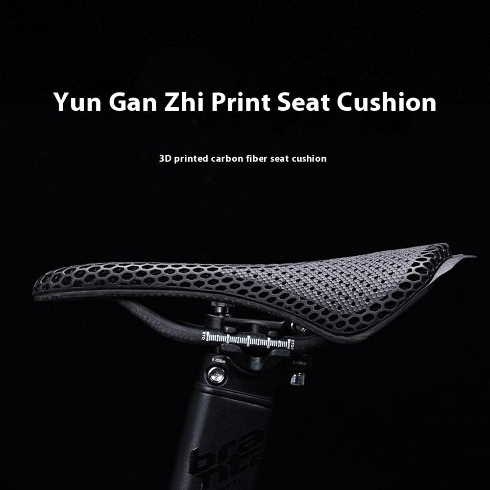 ENLEE E22144 3D Printed Carbon Fiber Saddle for Road Mountain Bike Shock Absorbing Cycling Seat Cushion