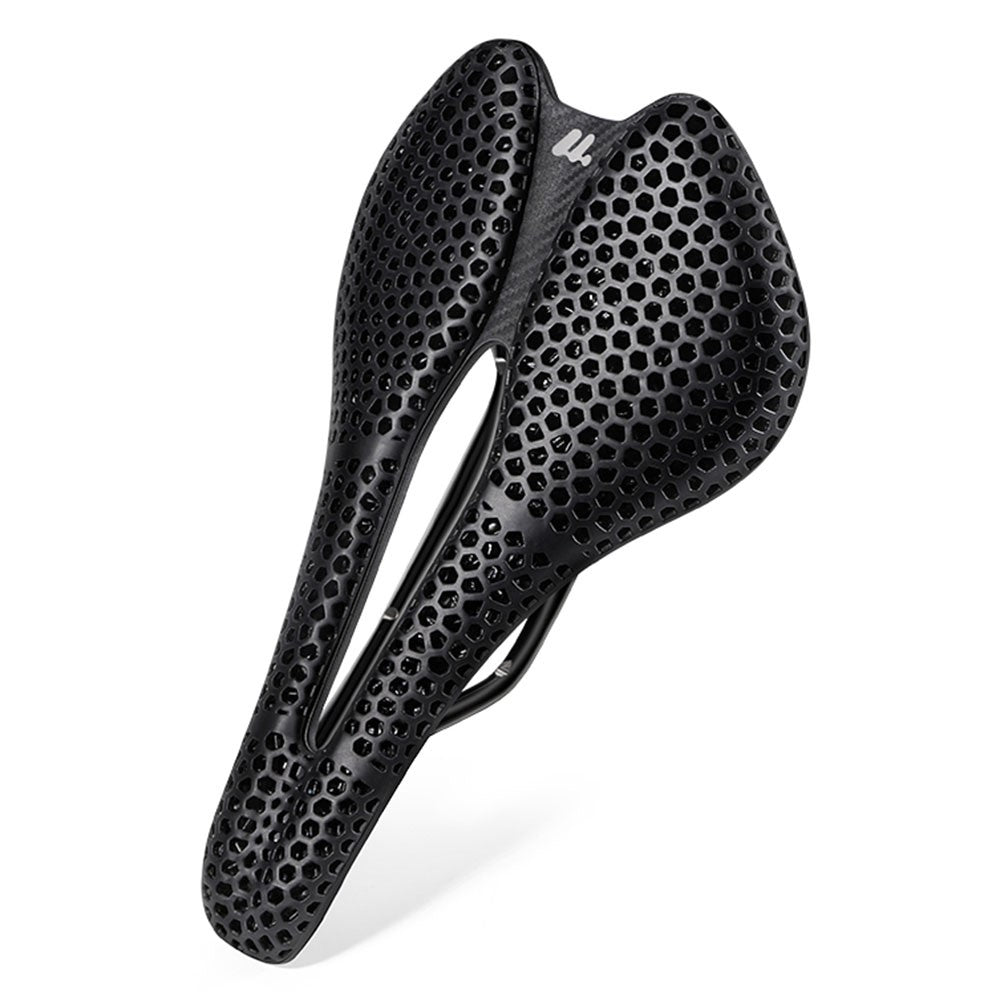 WEST BIKING YP0801248 3D Printed Bicycle Saddle Chromoly Steel Nylon Fiber Seat Cushion for MTB Bikes, 245 x 145mm