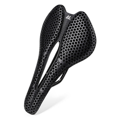 WEST BIKING YP0801248 3D Printed Bicycle Saddle Chromoly Steel Nylon Fiber Seat Cushion for MTB Bikes, 245 x 145mm