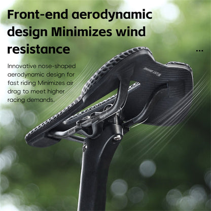 WEST BIKING YP0801248 3D Printed Bicycle Saddle Chromoly Steel Nylon Fiber Seat Cushion for MTB Bikes, 245 x 145mm