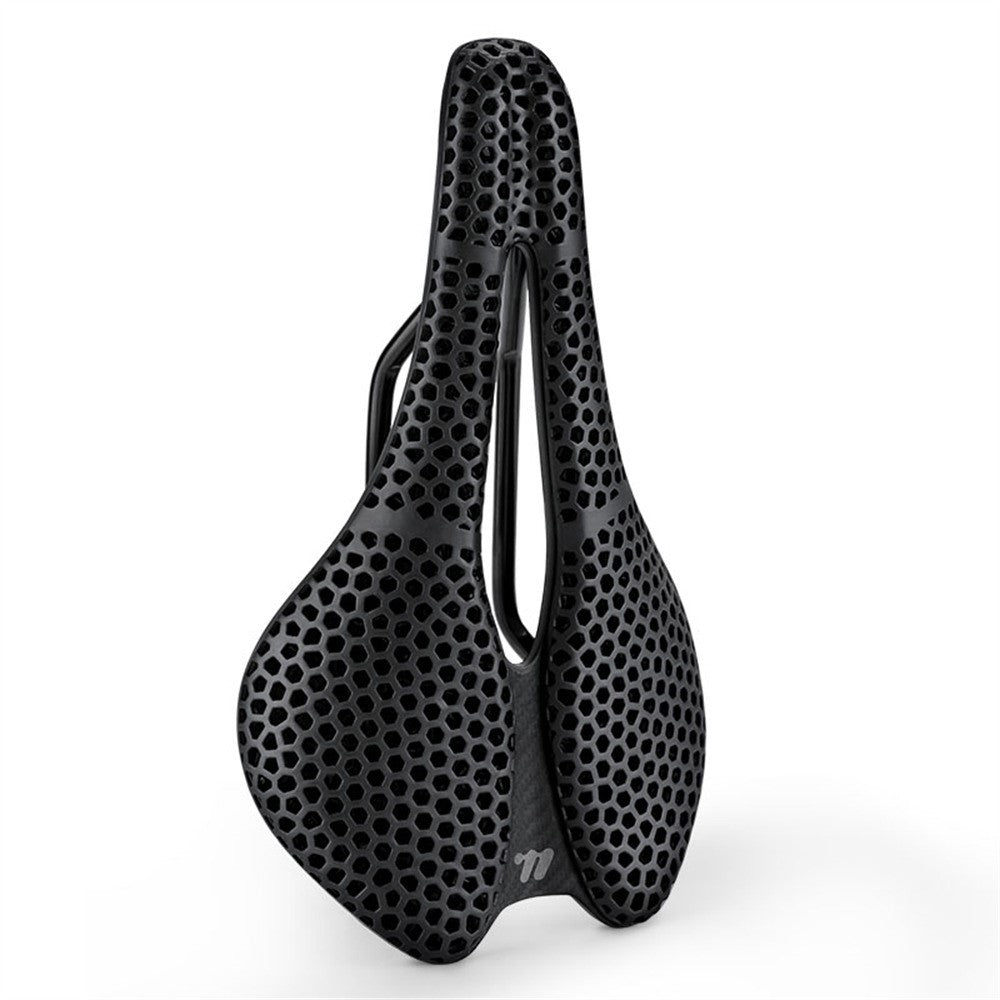 WEST BIKING YP0801248 3D Printed Bicycle Saddle Chromoly Steel Nylon Fiber Seat Cushion for MTB Bikes, 245 x 145mm