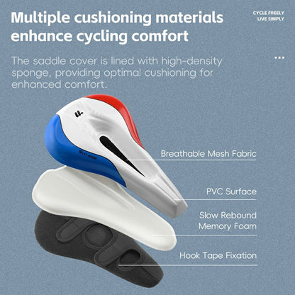 WEST BIKING YP0801256 Bicycle Cycling Seat Cover Road Bike Memory Foam Soft Saddle Cover