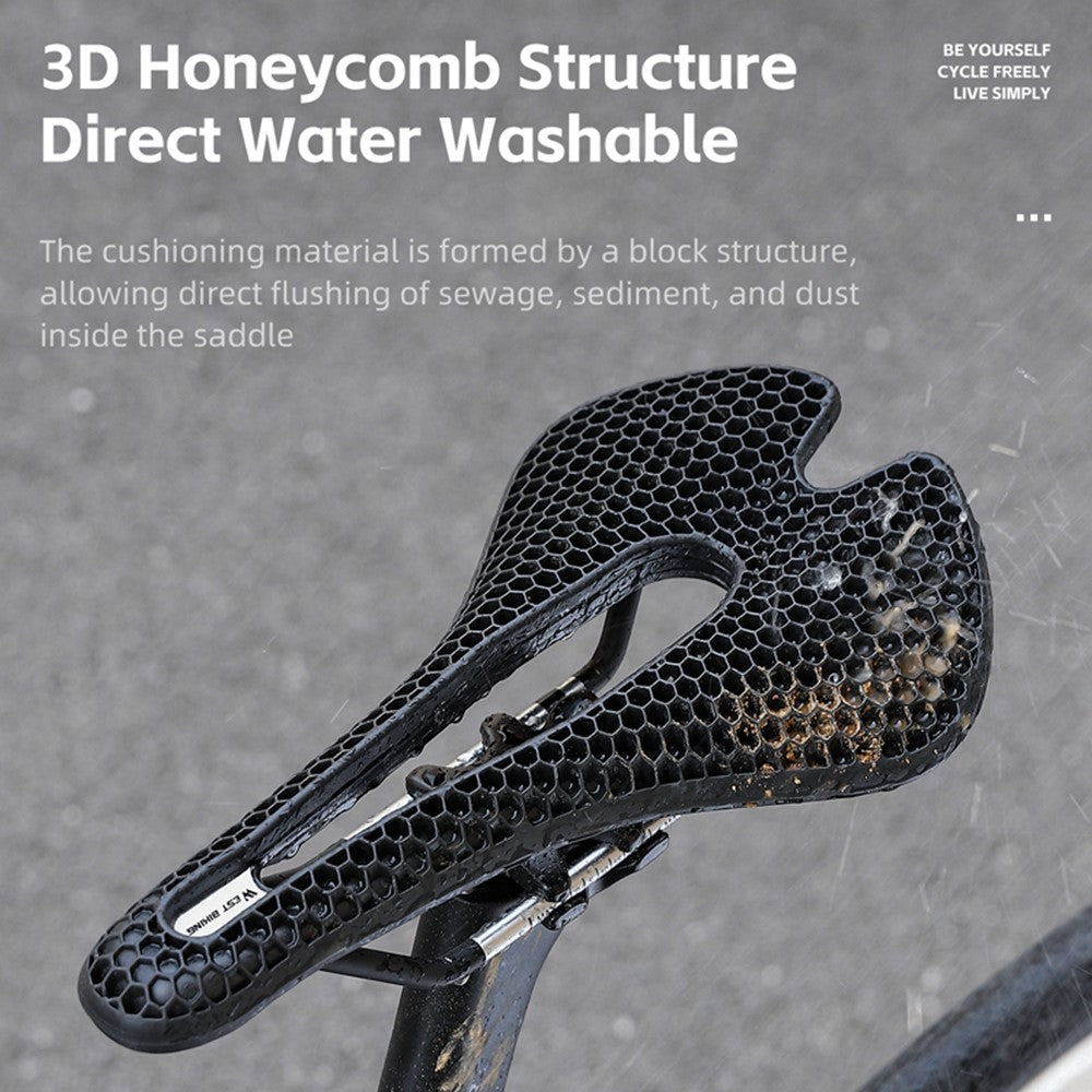 WEST BIKING YP0801258-B Road MTB Bike Honeycomb Saddle Shock Absorbing Breathable Cycling Seat Cushion
