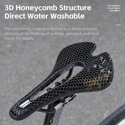 WEST BIKING YP0801258-B Road MTB Bike Honeycomb Saddle Shock Absorbing Breathable Cycling Seat Cushion
