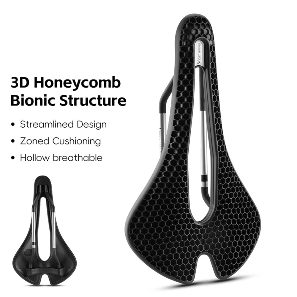 WEST BIKING YP0801258-B Road MTB Bike Honeycomb Saddle Shock Absorbing Breathable Cycling Seat Cushion