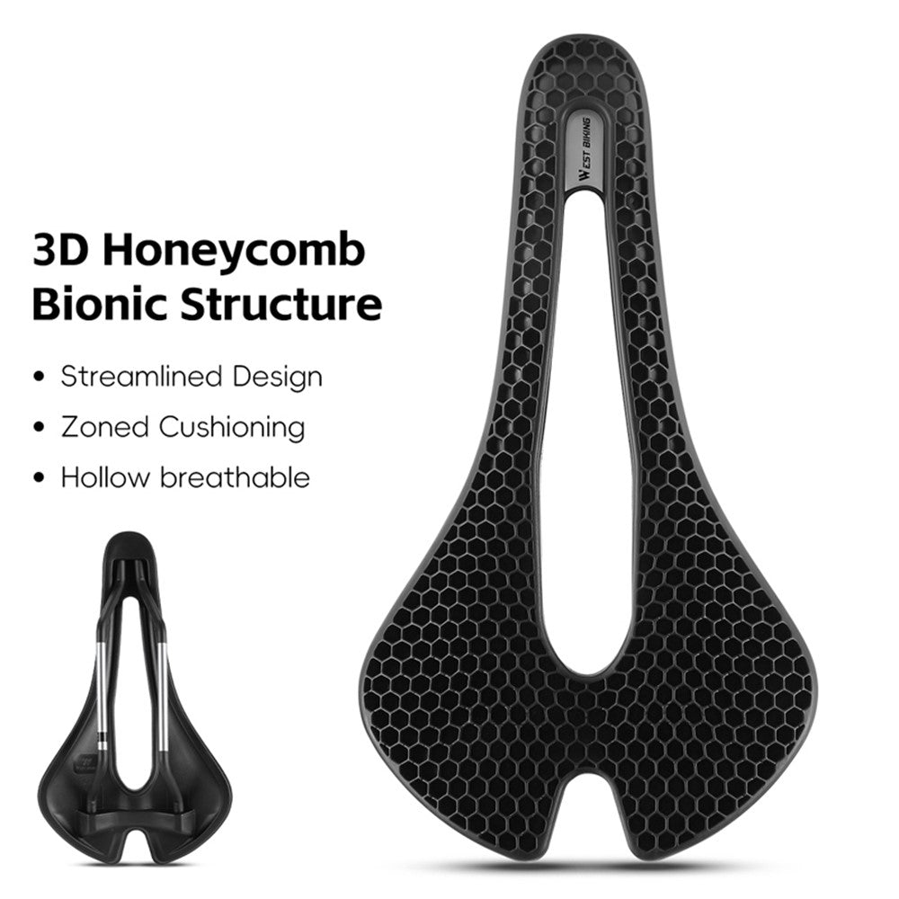 WEST BIKING YP0801258-B Road MTB Bike Honeycomb Saddle Shock Absorbing Breathable Cycling Seat Cushion