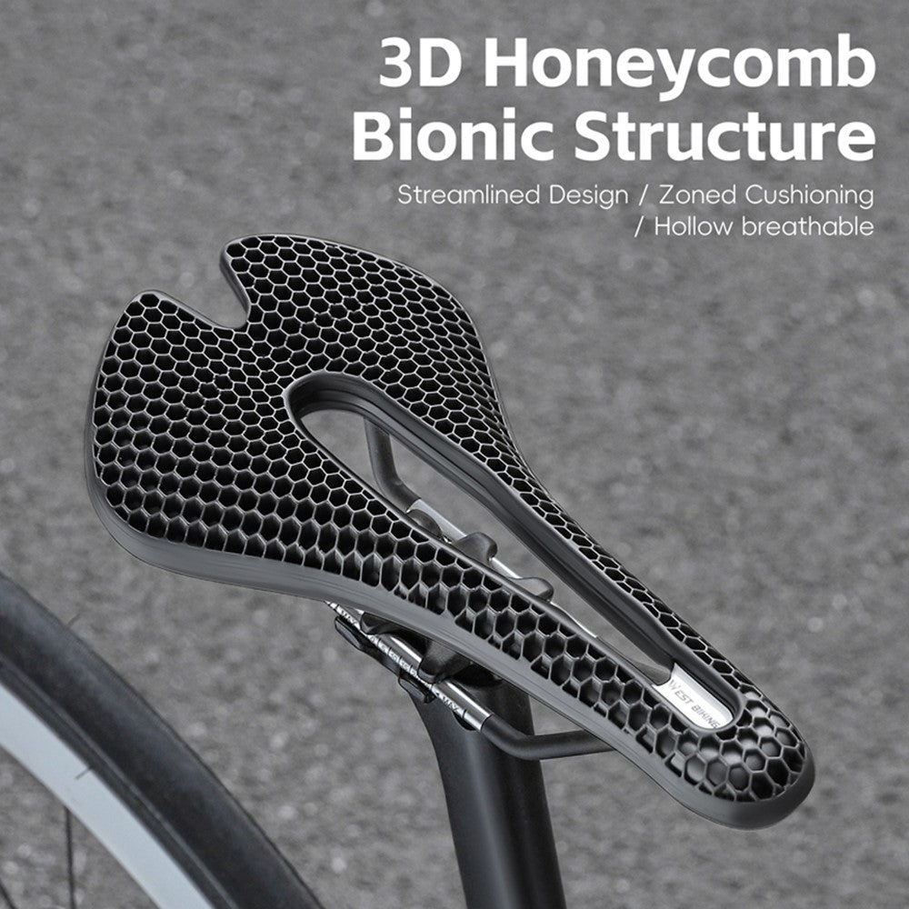 WEST BIKING YP0801258-B Road MTB Bike Honeycomb Saddle Shock Absorbing Breathable Cycling Seat Cushion