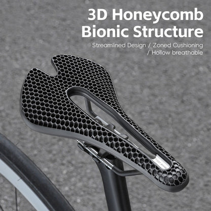 WEST BIKING YP0801258-B Road MTB Bike Honeycomb Saddle Shock Absorbing Breathable Cycling Seat Cushion