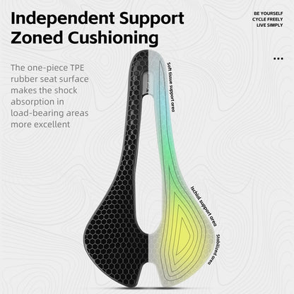 WEST BIKING YP0801258-B Road MTB Bike Honeycomb Saddle Shock Absorbing Breathable Cycling Seat Cushion