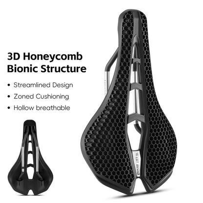 WEST BIKING YP0801258-A Bicycle Honeycomb Shock Absorbing Saddle Hollow Breathable Cycling Seat Cushion