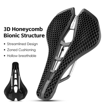 WEST BIKING YP0801258-A Bicycle Honeycomb Shock Absorbing Saddle Hollow Breathable Cycling Seat Cushion