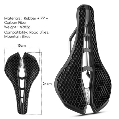WEST BIKING YP0801258-A Bicycle Honeycomb Shock Absorbing Saddle Hollow Breathable Cycling Seat Cushion