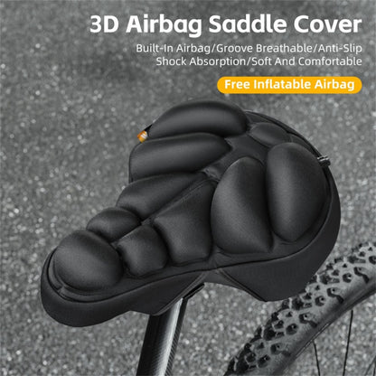 WEST BIKING YP0801260 Size L Inflatable 3D Air Cushion Bike Seat for Mountain Bike Shockproof Cycling Saddle Pad