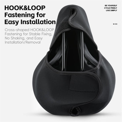WEST BIKING YP0801260 Size L Inflatable 3D Air Cushion Bike Seat for Mountain Bike Shockproof Cycling Saddle Pad